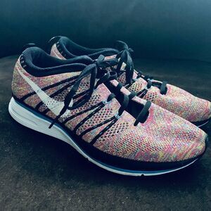 Nike Flyknit Trainer+ Rainbow Multi-Color 532984-014 Size 7.5 US 40.5 EUR 9 Wmns